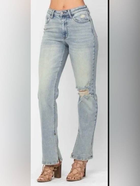 Judy Blue Denim - Judy Blue Split Hem Straight Leg Jeans